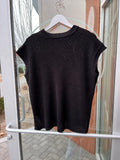 Maya Short Sleeve Sweater (Black)