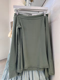 Sadie Ribbed Off Shoulder Top (Sage)
