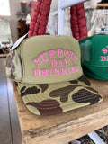 Support Day Drinking Trucker Hat(Camo)