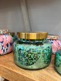 CAPRI BLUE VOLCANO AQUA OPALINE CANDLE (19 oz)