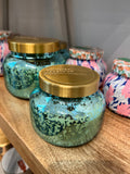 CAPRI BLUE VOLCANO AQUA OPALINE CANDLE (8oz)