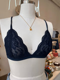 Fantasy Lace Triangle Bralette (Navy)