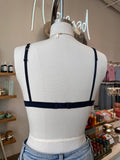 Fantasy Lace Triangle Bralette (Navy)