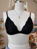Fantasy Lace Triangle Bralette (Black)