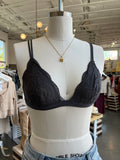 Fantasy Lace Triangle Bralette (Charcoal)