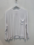 Aspen Long Sleeve Pocket Tee (white)
