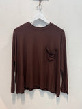 Aspen Long Sleeve Pocket Tee (Brown)