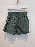 Windbreaker Smocked Waistband Running Shorts (Ash Jade)
