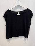 Linen Sleeveless Top (Black)