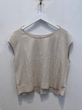 Linen Sleeveless Top (Sand Beige)