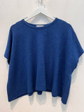 Cotton Slub Oversize Tee (Lt Navy)