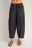 Good Luck Drawstring Barrel Cropped Pants