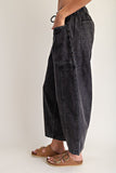 Good Luck Drawstring Barrel Cropped Pants