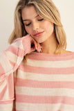 See Me Stripe Sweater (Pink)