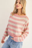 See Me Stripe Sweater (Pink)