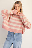 See Me Stripe Sweater (Pink)