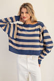See Me Stripe Sweater (Midnight Navy)