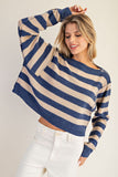 See Me Stripe Sweater (Midnight Navy)