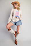Walk The Line Cowboy Boot Sweater (Sand)