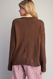 Walk The Line Cowboy Boot Sweater (Brown)
