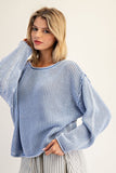 Nova Dropped Shoulder Waffle Knit Sweater