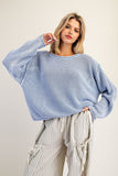 Nova Dropped Shoulder Waffle Knit Sweater
