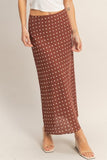 Timeless Muse Polka Dot Skirt (Chestnut)