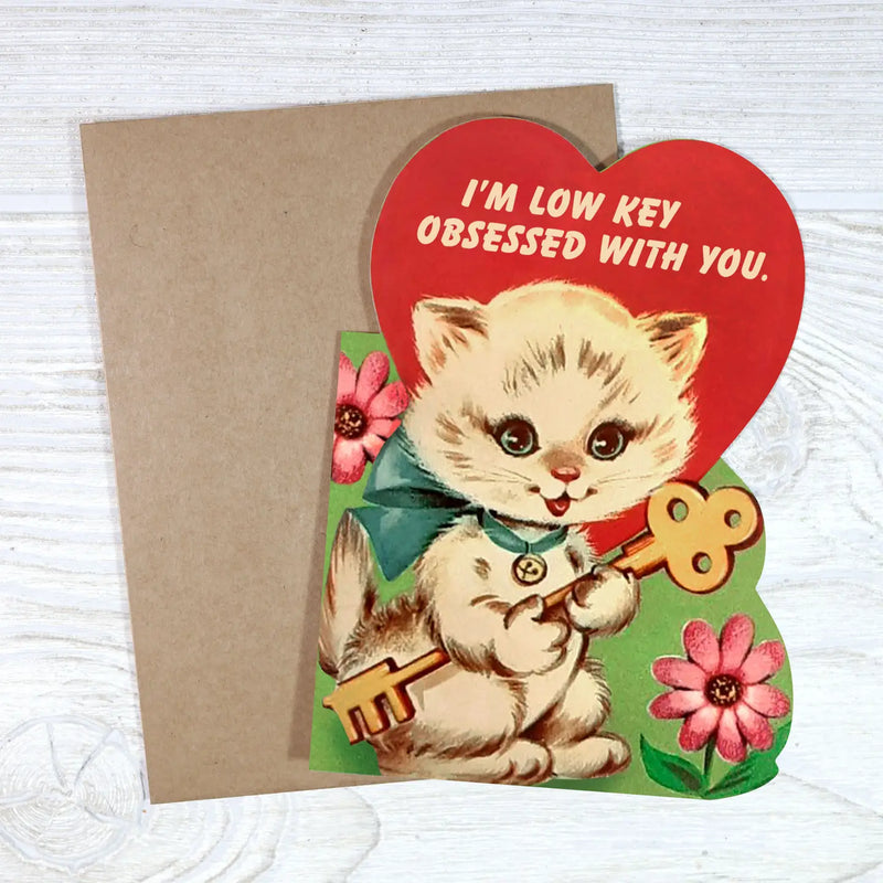 I’m Low Key Obsessed with You - Cute Valentine Love Card