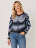 Striped Button-Up Cardigan