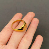 Bow 18K Golden Stainless Steel Ring