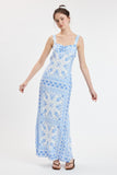 Blue Hermes Maxi Dress