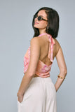 Sundry Park Halter Mesh Top (Pink Park)