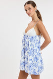 Camellia Swing Mini Dress (Blue)