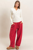 Soft Barrel Sweatpants (Dark Red)