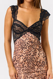 Leopard Mesh Maxi Dress