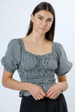Gingham Darling Top (Black)