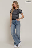My Time Stripe Top (Black)