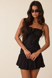 Floral Lace Fit & Flare Dress (Black)