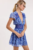 Blue Willow Leaves Dress
