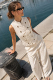 Mariah Sleeveless Button Shirt