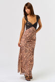 Leopard Mesh Maxi Dress