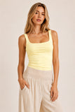 Dbl Layered Square Neck Tank (Yellow)