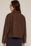 Maison Collared Leather Coat (Pecan)