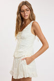 Ruffle Lace Top & Mini Skort Set
