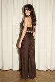 Fringe Wrap Three Piece Set (Brown)