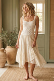 Lace Fitted Tank Top (Cream)