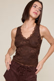 Arie Lace Layering Top (Chocolate)