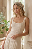 Lace Fitted Tank Top (Cream)