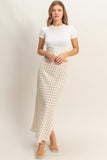Timeless Muse Polka Dot Skirt (Oatmeal)