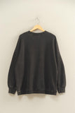 Oversized Crew Neck Sweatshirt (Black)